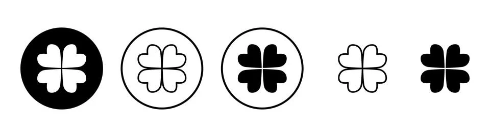 Clover icon vector. clover sign and symbol. four leaf clover icon. Stock Illustration