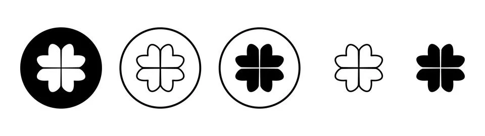 Clover icon vector. clover sign and symbol. four leaf clover icon. Stock Illustration