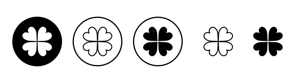 Clover icon vector. clover sign and symbol. four leaf clover icon. Stock Illustration