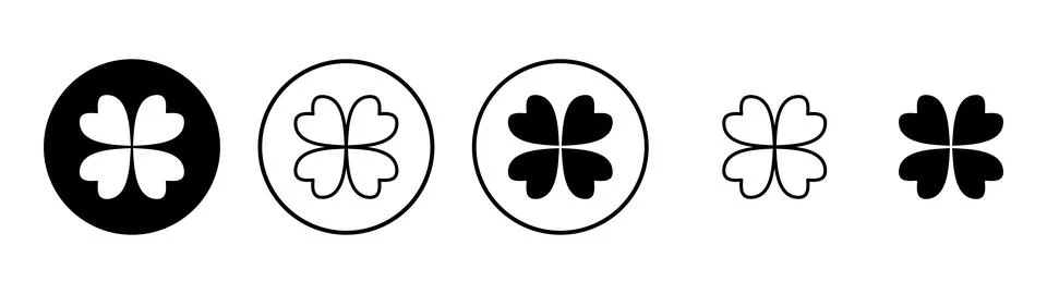 Clover icon vector. clover sign and symbol. four leaf clover icon. Stock Illustration
