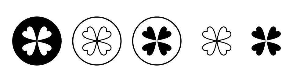 Clover icon vector. clover sign and symbol. four leaf clover icon. Stock Illustration
