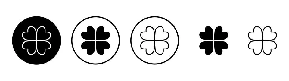 Clover icon vector. clover sign and symbol. four leaf clover icon. Stock Illustration