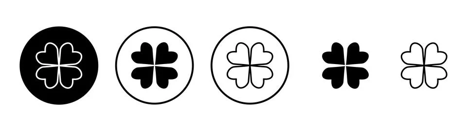 Clover icon vector. clover sign and symbol. four leaf clover icon. 스톡 일러스트