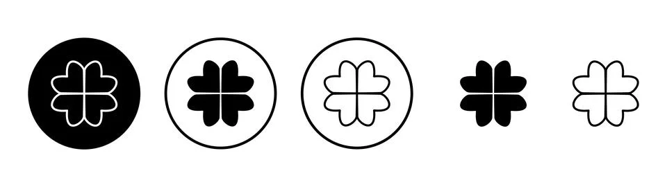 Clover icon vector. clover sign and symbol. four leaf clover icon. 스톡 일러스트