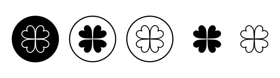 Clover icon vector. clover sign and symbol. four leaf clover icon. 스톡 일러스트