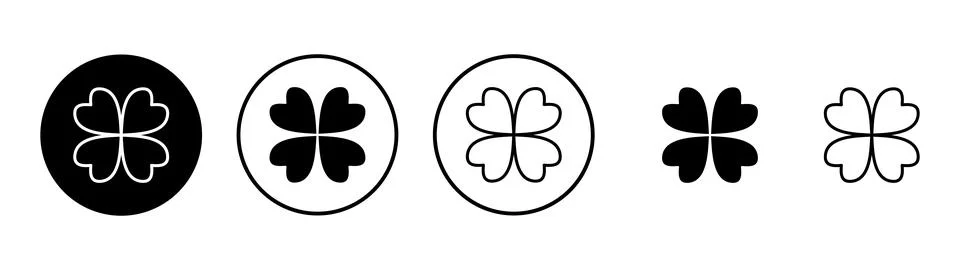 Clover icon vector. clover sign and symbol. four leaf clover icon. 스톡 일러스트
