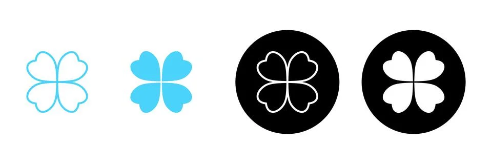 Clover icon vector. clover sign and symbol. four leaf clover icon. 스톡 일러스트