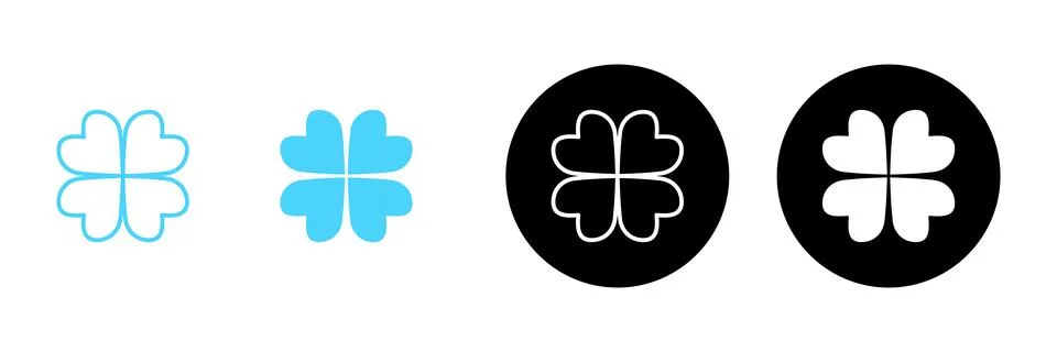 Clover icon vector. clover sign and symbol. four leaf clover icon. 스톡 일러스트