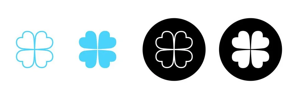 Clover icon vector. clover sign and symbol. four leaf clover icon. Stock Illustration