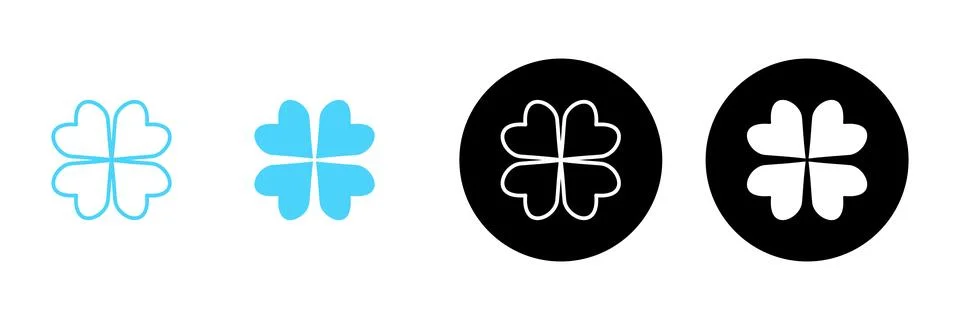 Clover icon vector. clover sign and symbol. four leaf clover icon. 스톡 일러스트