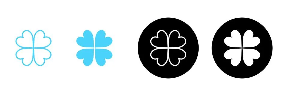 Clover icon vector. clover sign and symbol. four leaf clover icon. 스톡 일러스트