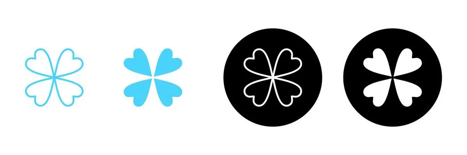 Clover icon vector. clover sign and symbol. four leaf clover icon. 스톡 일러스트