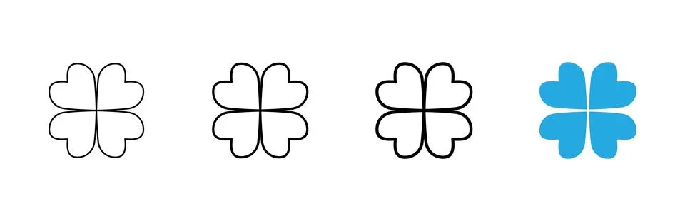 Clover icon vector. clover sign and symbol. four leaf clover icon. Stock Illustration