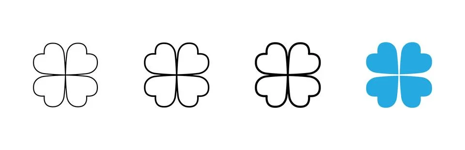 Clover icon vector. clover sign and symbol. four leaf clover icon. Stock Illustration