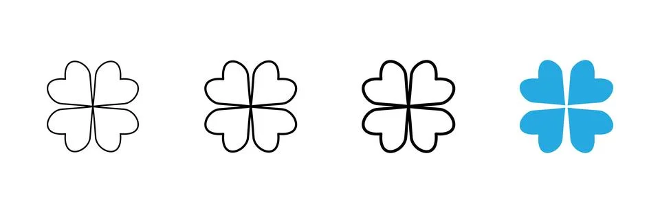 Clover icon vector. clover sign and symbol. four leaf clover icon. Stock Illustration