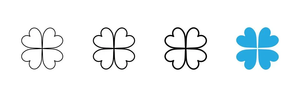 Clover icon vector. clover sign and symbol. four leaf clover icon. Stock Illustration