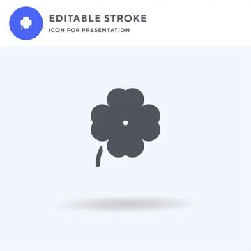 Clover icon vector, filled flat sign, solid pictogram isolated on white, logo Stockillustratie