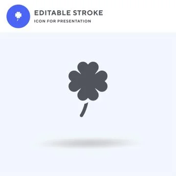 Clover icon vector, filled flat sign, solid pictogram isolated on white, logo 스톡 일러스트