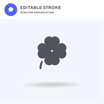 Clover icon vector, filled flat sign, solid pictogram isolated on white, logo Stock Illustration