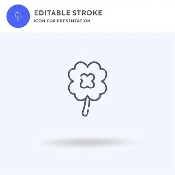 Clover icon vector, filled flat sign, solid pictogram isolated on white, logo イラスト素材