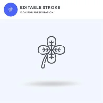 Clover icon vector, filled flat sign, solid pictogram isolated on white, logo Stock Illustration