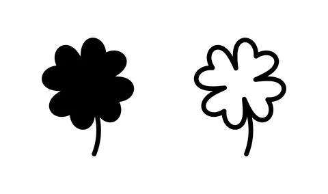 Clover icon vector. four leaf clover icon. Shamrock clover Ilustración de archivo