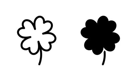 Clover icon vector. four leaf clover icon. Shamrock clover Stock Illustration
