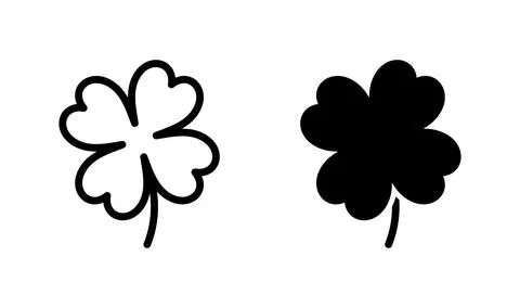 Clover icon vector. four leaf clover icon. Shamrock clover Stock Illustration