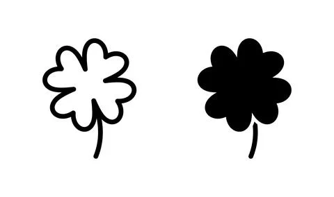 Clover icon vector. four leaf clover icon. Shamrock clover Stock Illustration