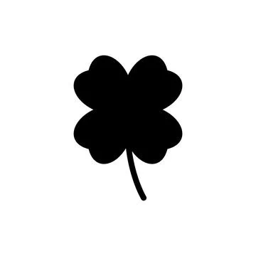 Clover icon vector illustration. clover sign and symbol. four leaf clover ico Stock Illustration