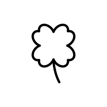 Clover icon vector illustration. clover sign and symbol. four leaf clover ico Stock Illustration