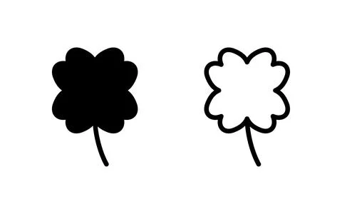 Clover icon vector illustration. clover sign and symbol. four leaf clover ico Stock Illustration