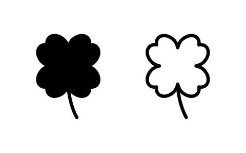 Clover icon vector illustration. clover sign and symbol. four leaf clover ico Stock Illustration