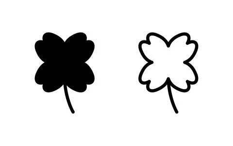 Clover icon vector illustration. clover sign and symbol. four leaf clover ico Stock Illustration