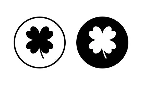 Clover icon vector illustration. clover sign and symbol. four leaf clover ico Stock Illustration