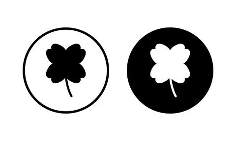 Clover icon vector illustration. clover sign and symbol. four leaf clover ico Stock Illustration