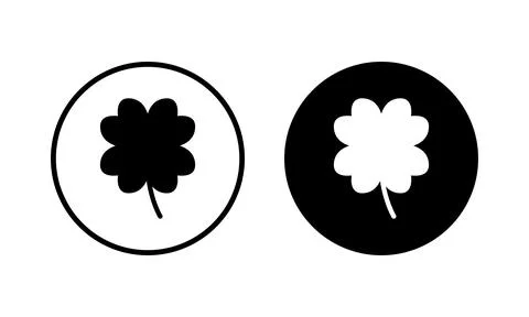Clover icon vector illustration. clover sign and symbol. four leaf clover ico Stock Illustration
