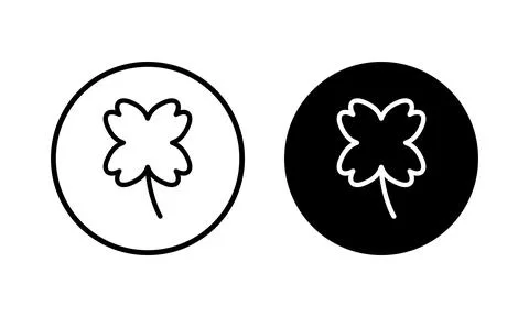Clover icon vector illustration. clover sign and symbol. four leaf clover ico Stock Illustration