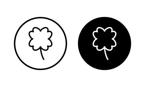 Clover icon vector illustration. clover sign and symbol. four leaf clover ico Stock Illustration