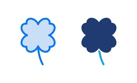 Clover icon vector illustration. clover sign and symbol. four leaf clover ico Stock Illustration