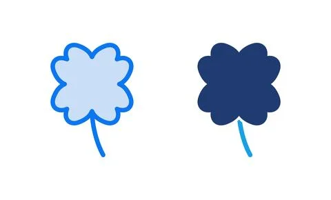 Clover icon vector illustration. clover sign and symbol. four leaf clover ico Stock Illustration