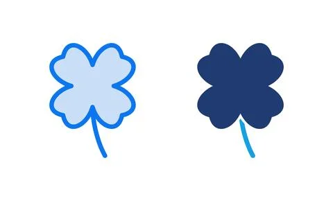 Clover icon vector illustration. clover sign and symbol. four leaf clover ico Stock Illustration