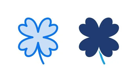 Clover icon vector illustration. clover sign and symbol. four leaf clover ico Stock Illustration