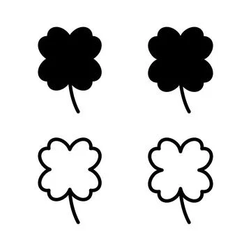 Clover icon vector illustration. clover sign and symbol. four leaf clover ico Stock Illustration
