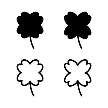 Clover icon vector illustration. clover sign and symbol. four leaf clover ico Stock Illustration