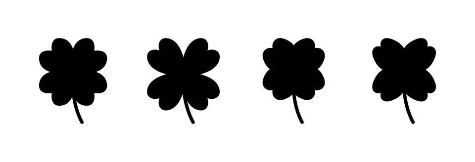 Clover icon vector illustration. clover sign and symbol. four leaf clover ico 스톡 일러스트