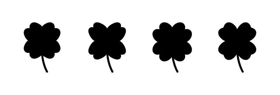 Clover icon vector illustration. clover sign and symbol. four leaf clover ico 스톡 일러스트