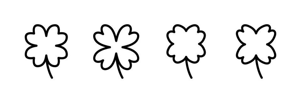 Clover icon vector illustration. clover sign and symbol. four leaf clover ico Stock Illustration