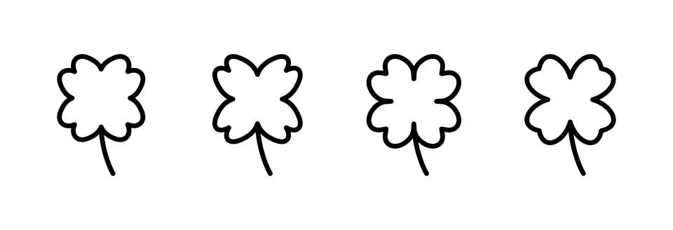 Clover icon vector illustration. clover sign and symbol. four leaf clover ico Stock Illustration