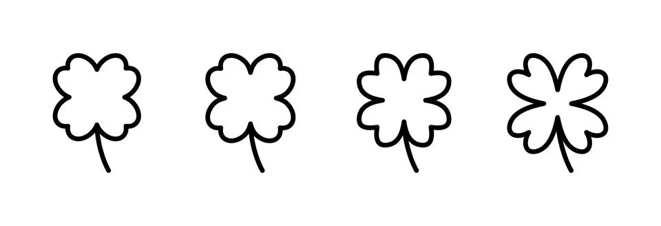 Clover icon vector illustration. clover sign and symbol. four leaf clover ico Stock Illustration